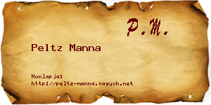 Peltz Manna névjegykártya